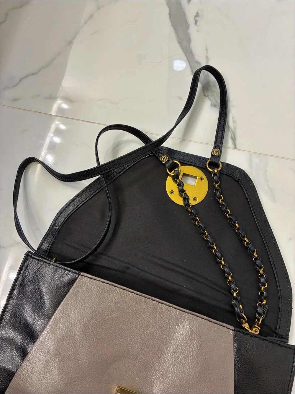 Elliott Lucca leather colorblock